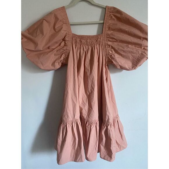 Anthropologie- Magali Pascal Puff-Sleeved Tunic Dress - Picture 5 of 9